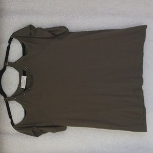 Lavender field cold shoulder top